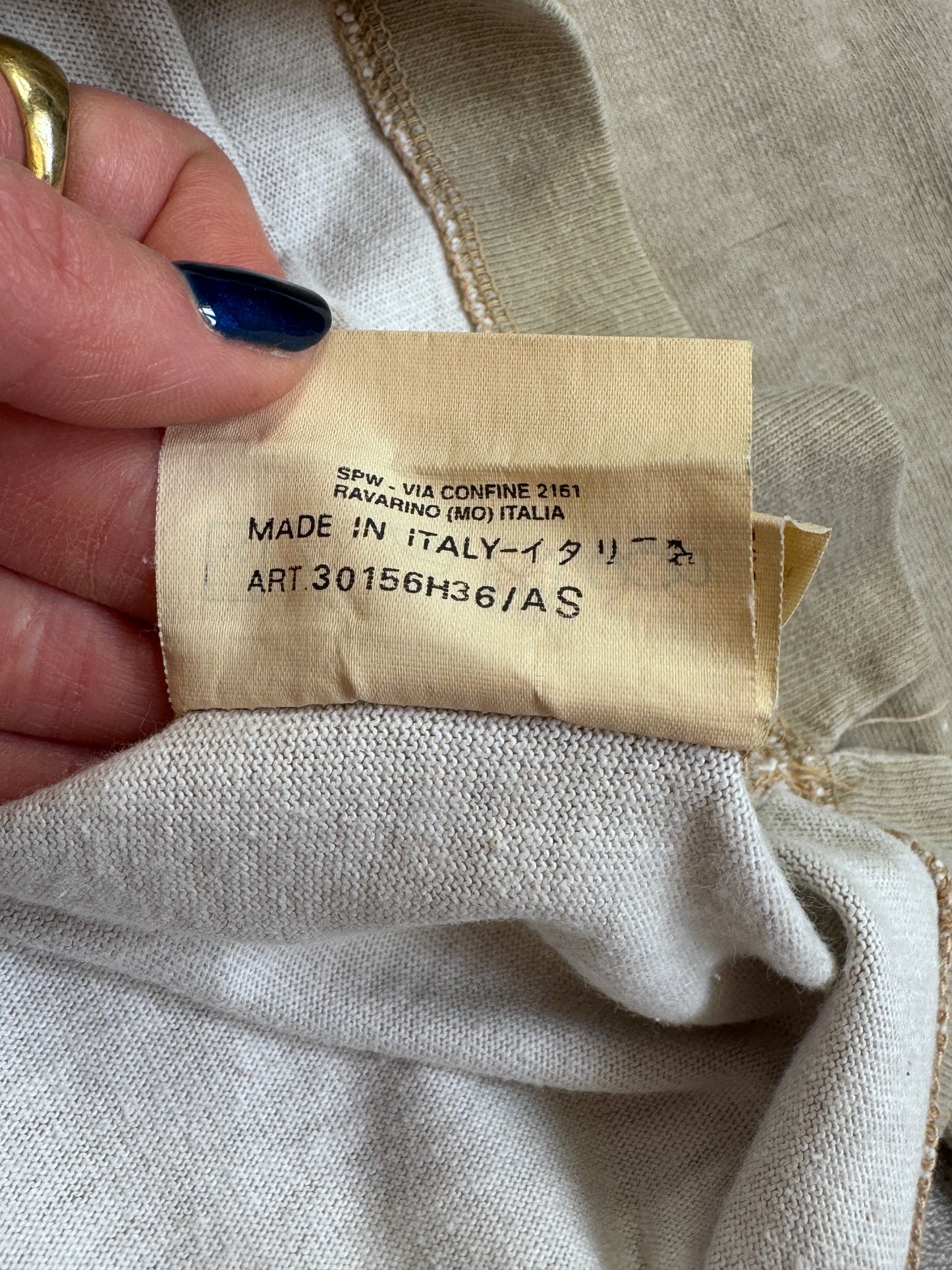 S/S 1999 Stone Island Beige Graphic Sweatshirt