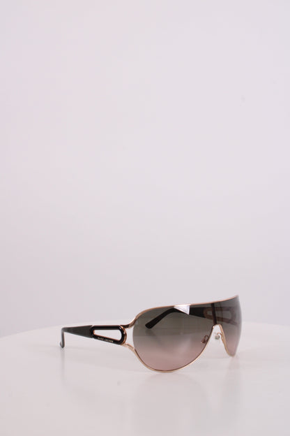 Marc Jacobs Ombre Tint Wrap Sunglasses Gold Colour/ Grey | O/S, Gold