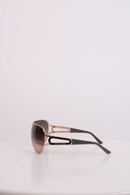 Marc Jacobs Ombre Tint Wrap Sunglasses Gold Colour/ Grey | O/S, Gold