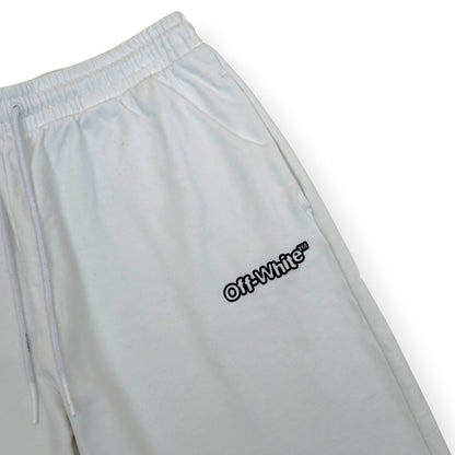 OFF-WHITE LOGO SWEAT SHORTS WHITE L | Large, White