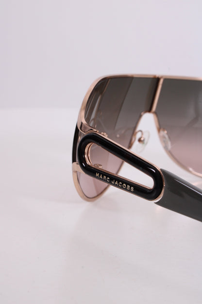 Marc Jacobs Ombre Tint Wrap Sunglasses Gold Colour/ Grey | O/S, Gold