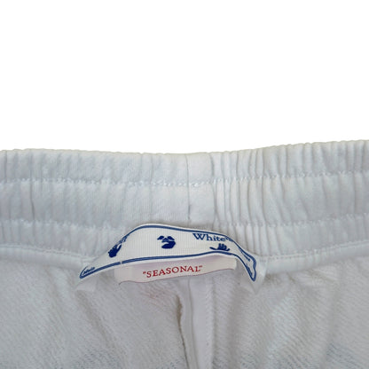 OFF-WHITE LOGO SWEAT SHORTS WHITE L | Large, White