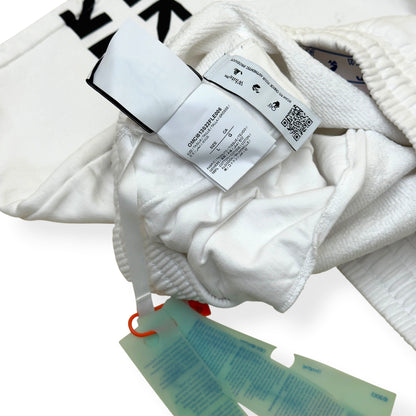 OFF-WHITE LOGO SWEAT SHORTS WHITE L | Large, White