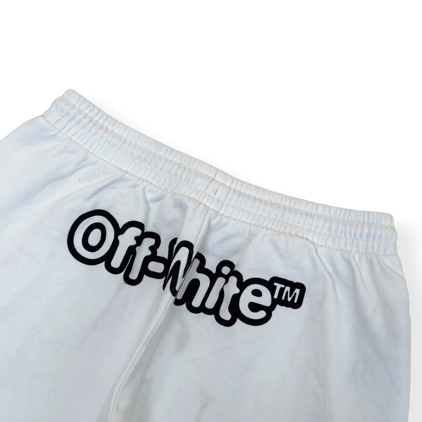 OFF-WHITE LOGO SWEAT SHORTS WHITE L | Large, White
