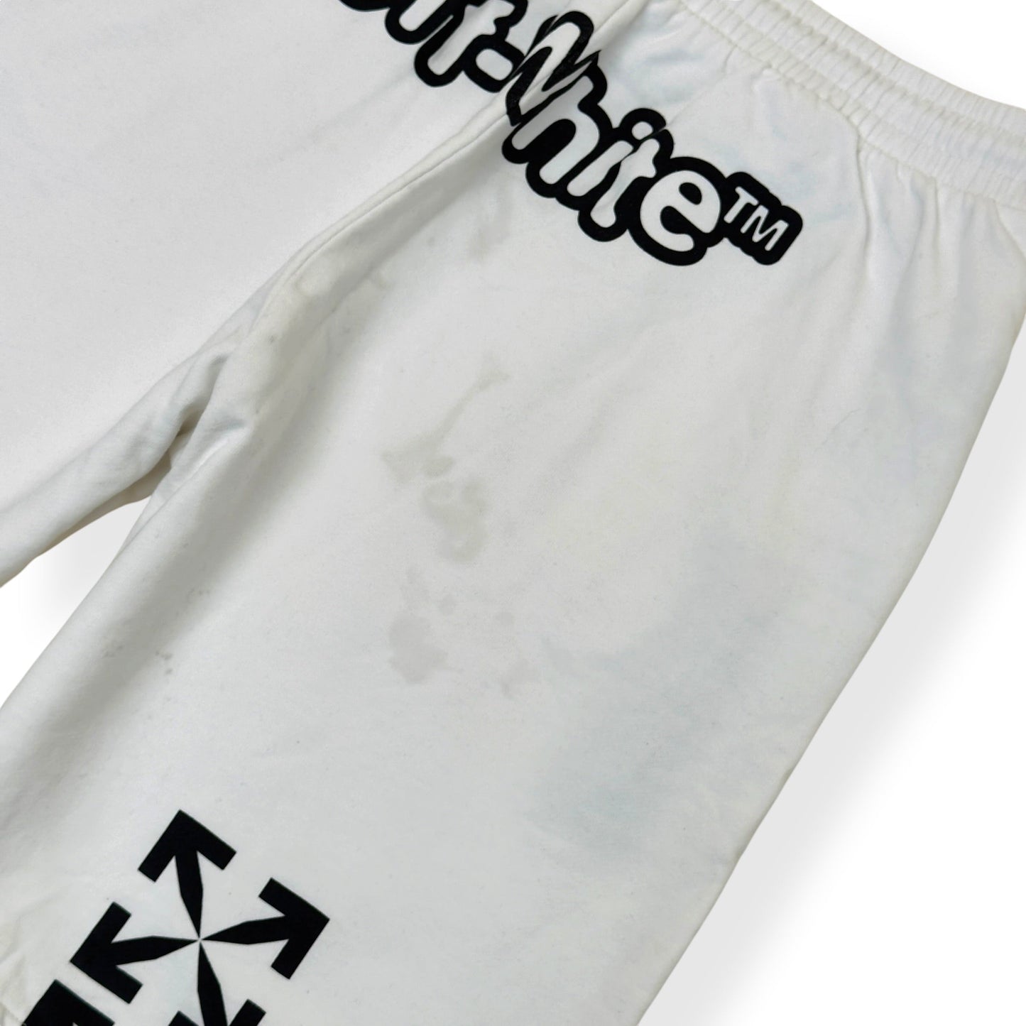 OFF-WHITE LOGO SWEAT SHORTS WHITE L | Large, White