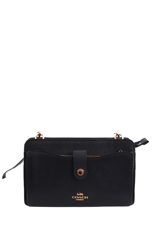 Coach Noa Pop-Up Messenger Bag Navy | O/S, Gold