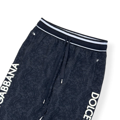 DOLCE GABBANA LOGO TRACK PANTS BLACK 52 / L | Large, Black