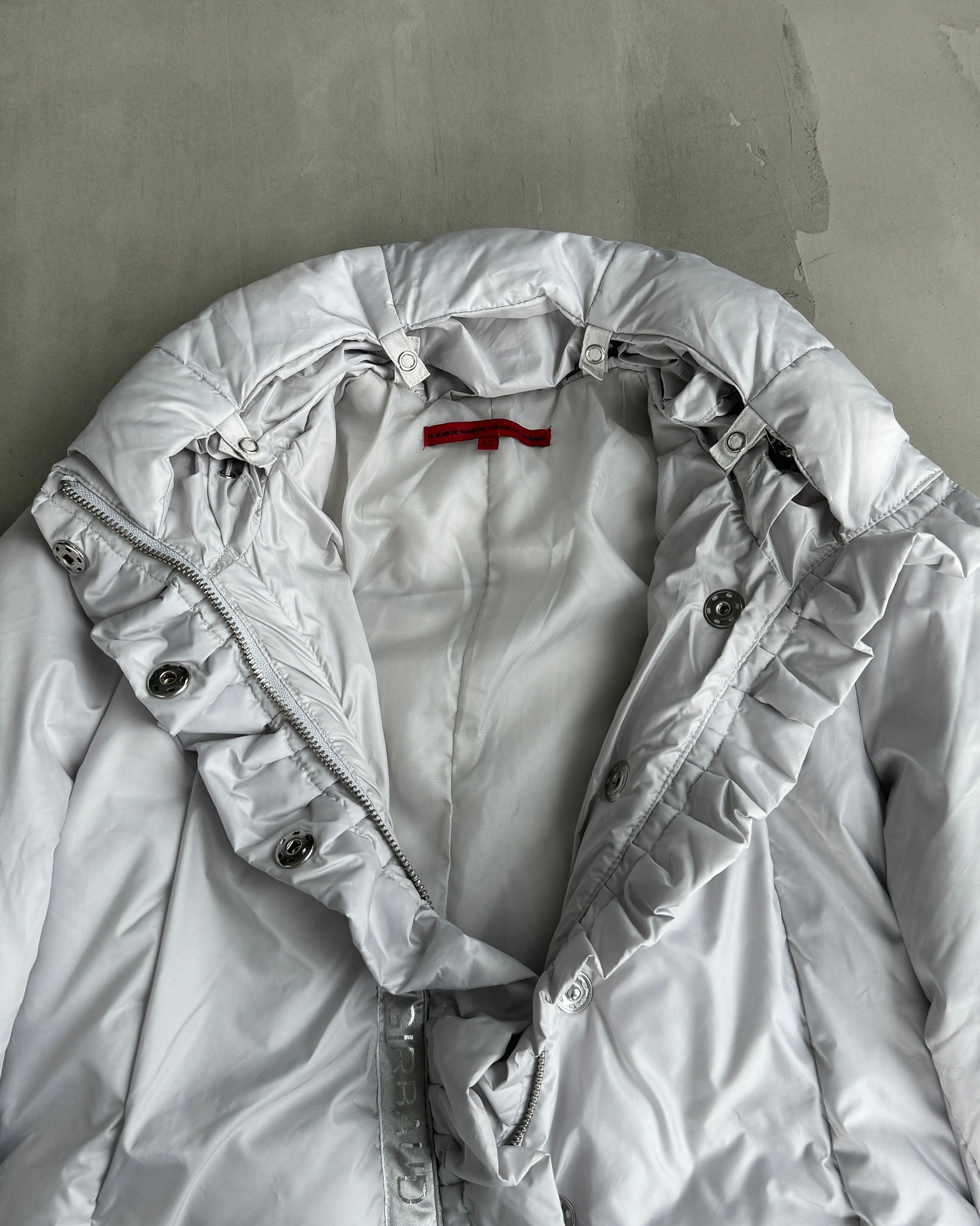 MARITHE FRANCOIS GIRBAUD MFG SILVER PUFFER JACKET - S - Known Source