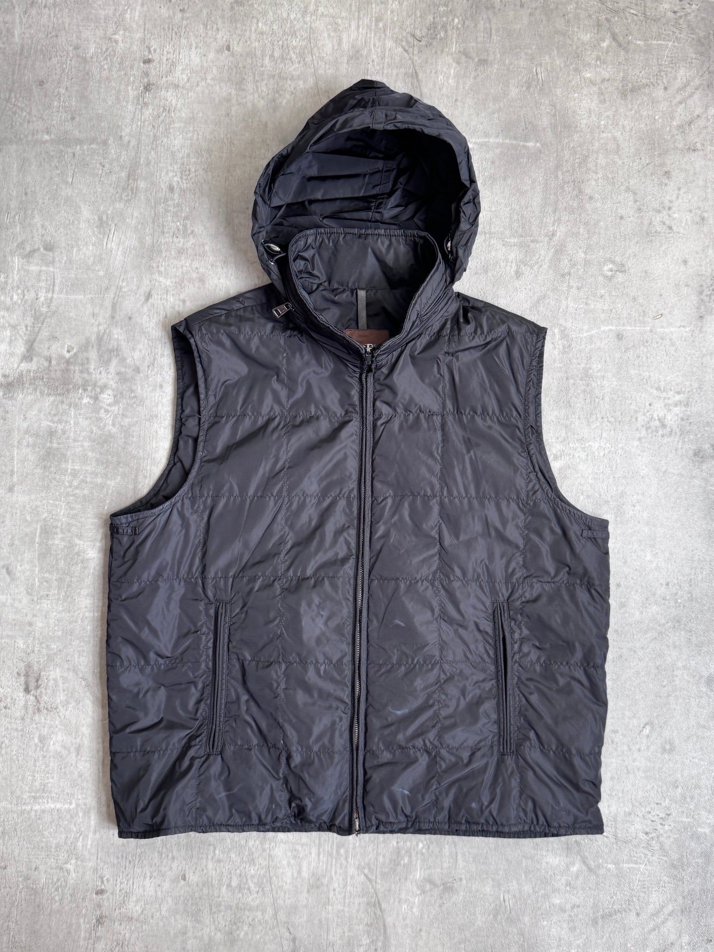 Moncler Black Hooded Puffer Gilet