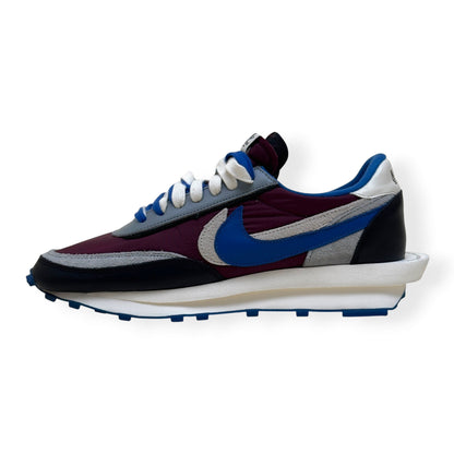 NIKE X SACAI X UNDERCOVER LDWAFFLE SNEAKER ‘NIGHT MAROON TEAM ROYAL’ UK10 | UK 10, Night Maroon, Team Royal, White