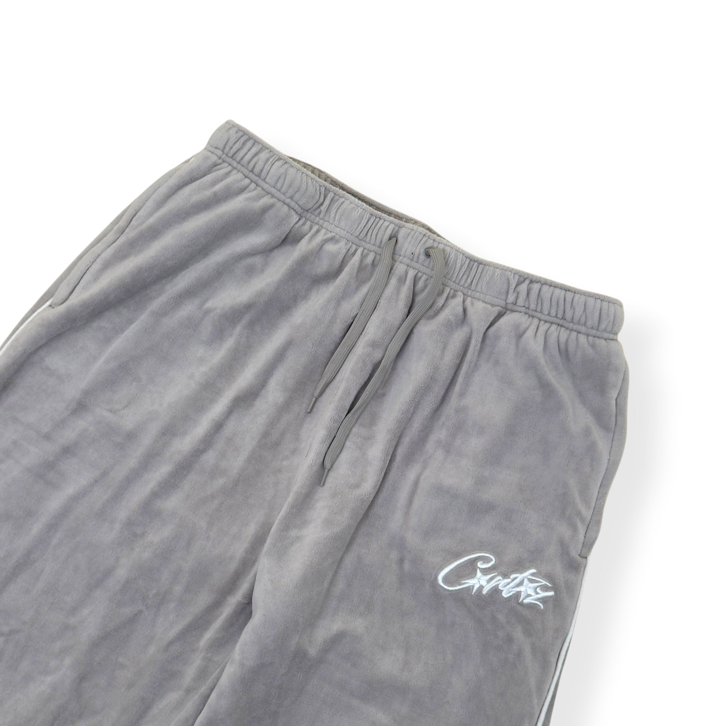 CORTEIZ VELOUR TRACKSUIT BOTTOMS GREY XL | XL, Grey – Known Source