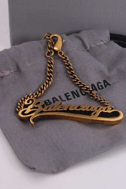 Balenciaga Typo Valentine Bracelet Brass Colour | O/S, Gold