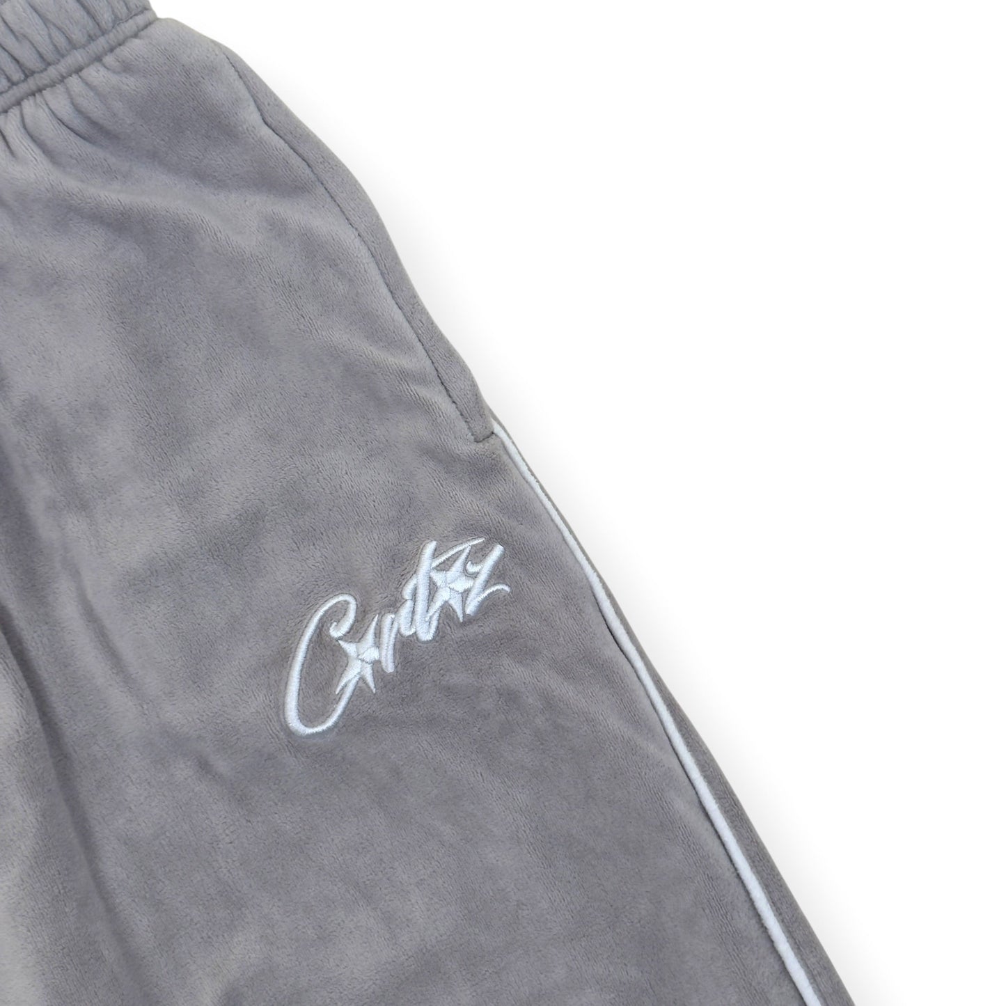 CORTEIZ VELOUR TRACKSUIT BOTTOMS GREY XL | XL, Grey
