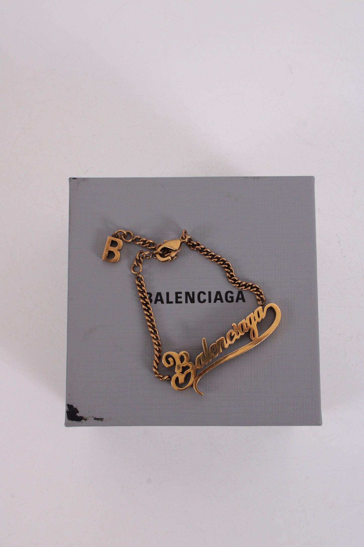 Balenciaga Typo Valentine Bracelet Brass Colour | O/S, Gold