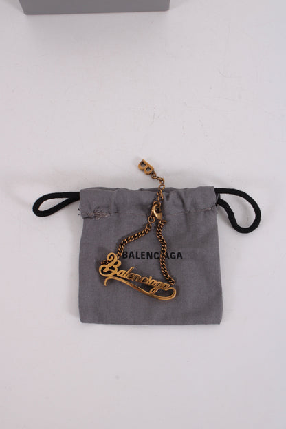 Balenciaga Typo Valentine Bracelet Brass Colour | O/S, Gold