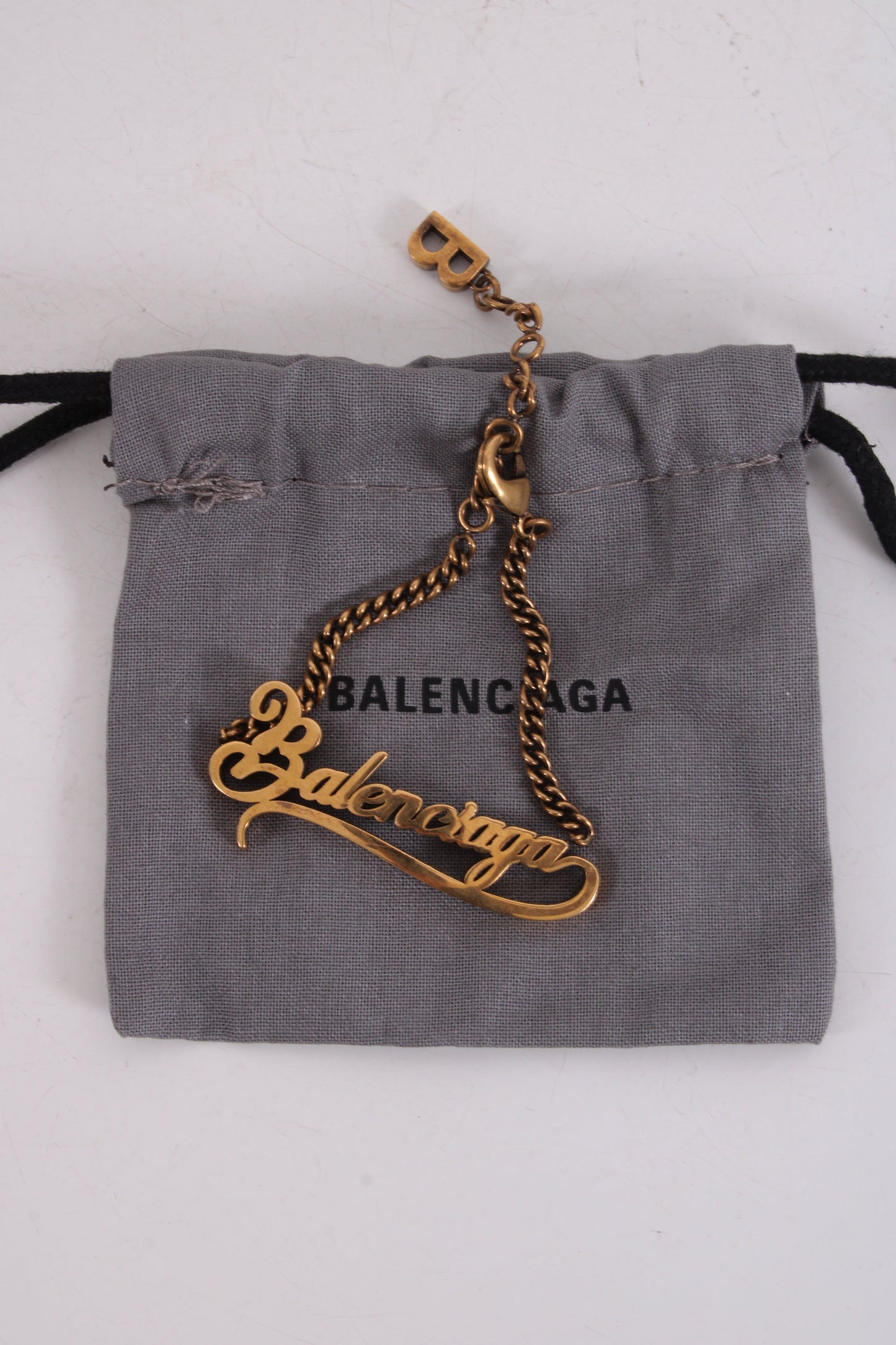 Balenciaga Typo Valentine Bracelet Brass Colour | O/S, Gold