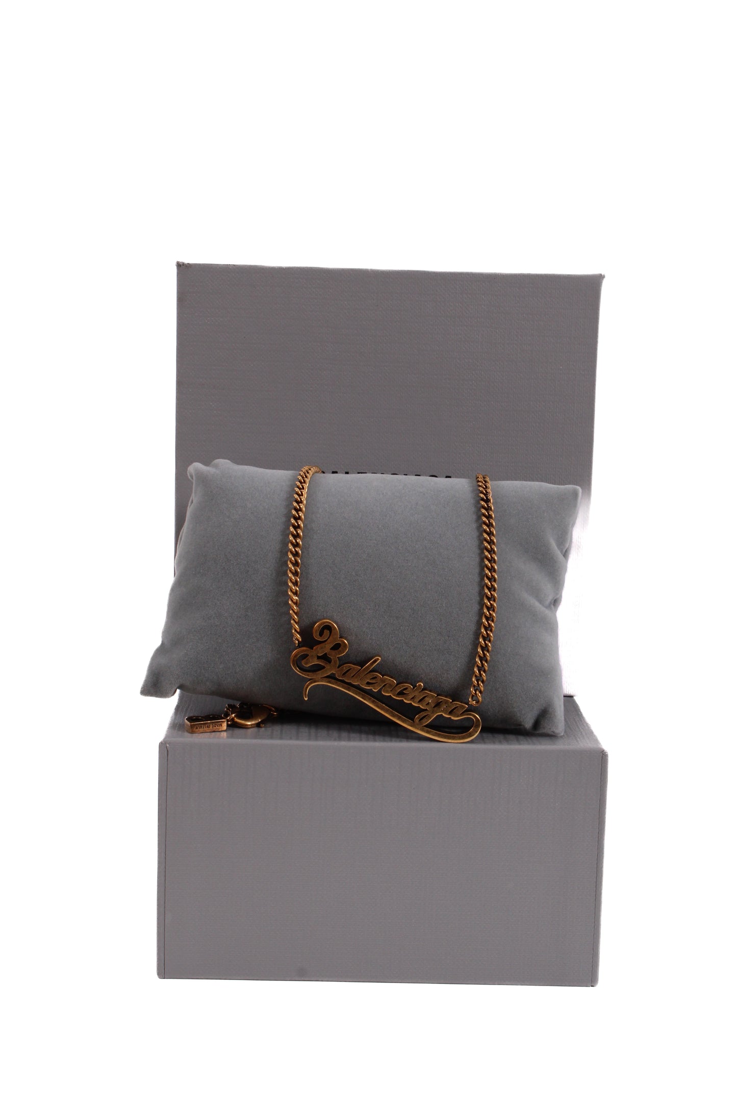 Balenciaga Typo Valentine Necklace Brass Colour | O/S, Brass