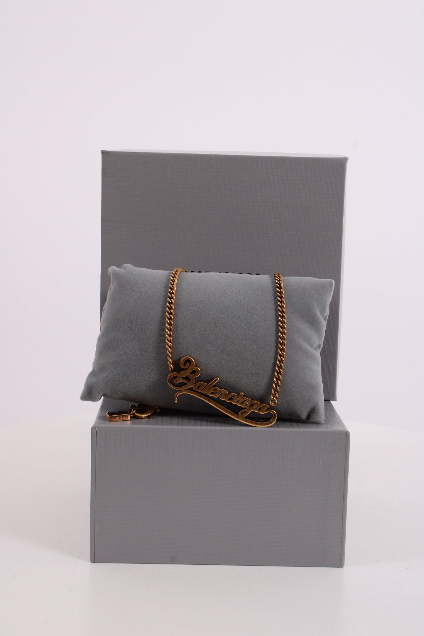Balenciaga Typo Valentine Necklace Brass Colour | O/S, Brass