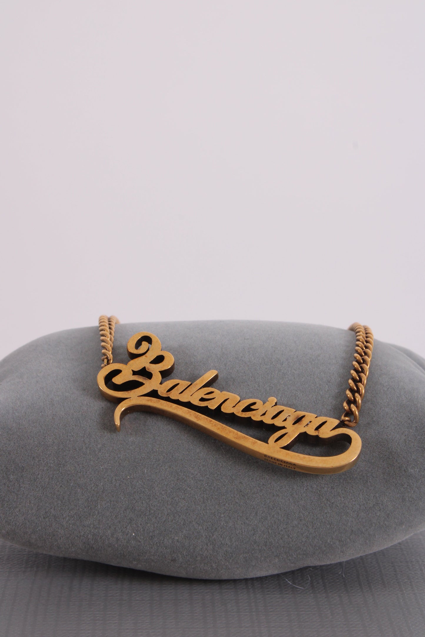 Balenciaga Typo Valentine Necklace Brass Colour | O/S, Brass