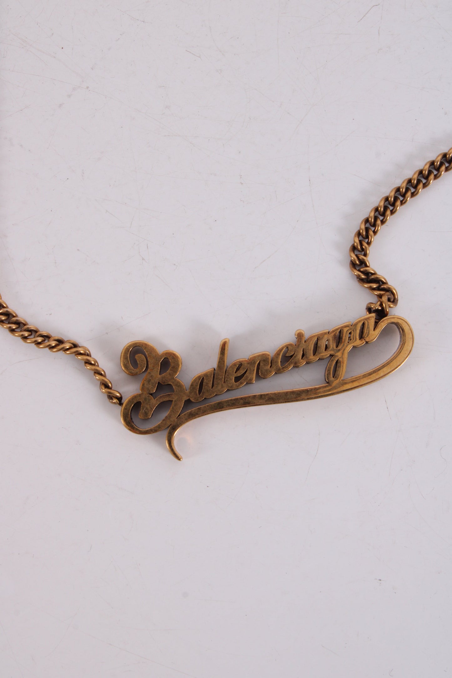 Balenciaga Typo Valentine Necklace Brass Colour | O/S, Brass