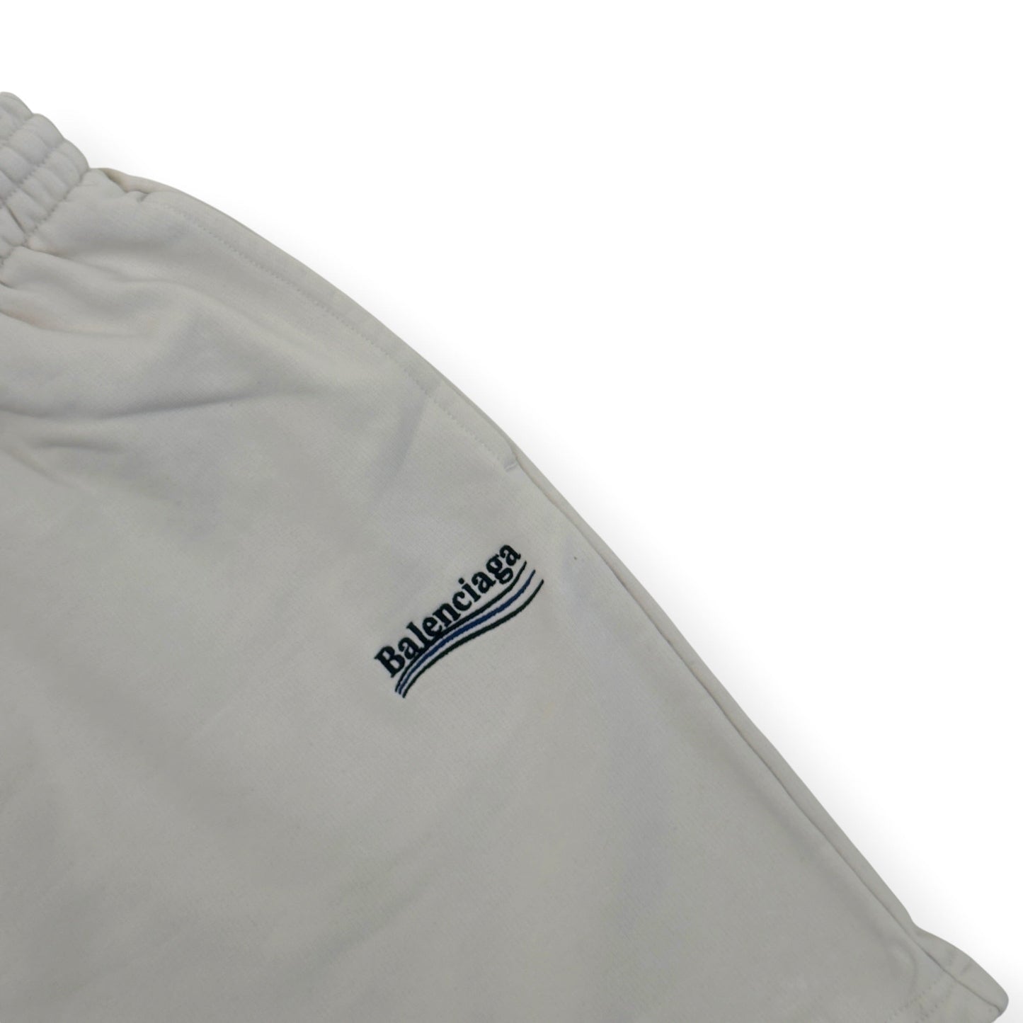 BALENCIAGA POLITICAL LOGO SHORTS ECRU M | Medium, Ecru