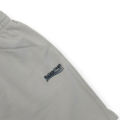 BALENCIAGA POLITICAL LOGO SHORTS ECRU M | Medium, Ecru
