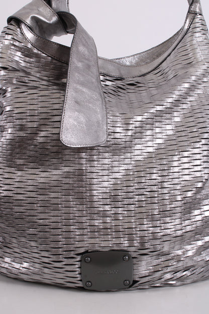 Jimmy Choo Mesh Cut Out Handbag Silver | O/S, Silver