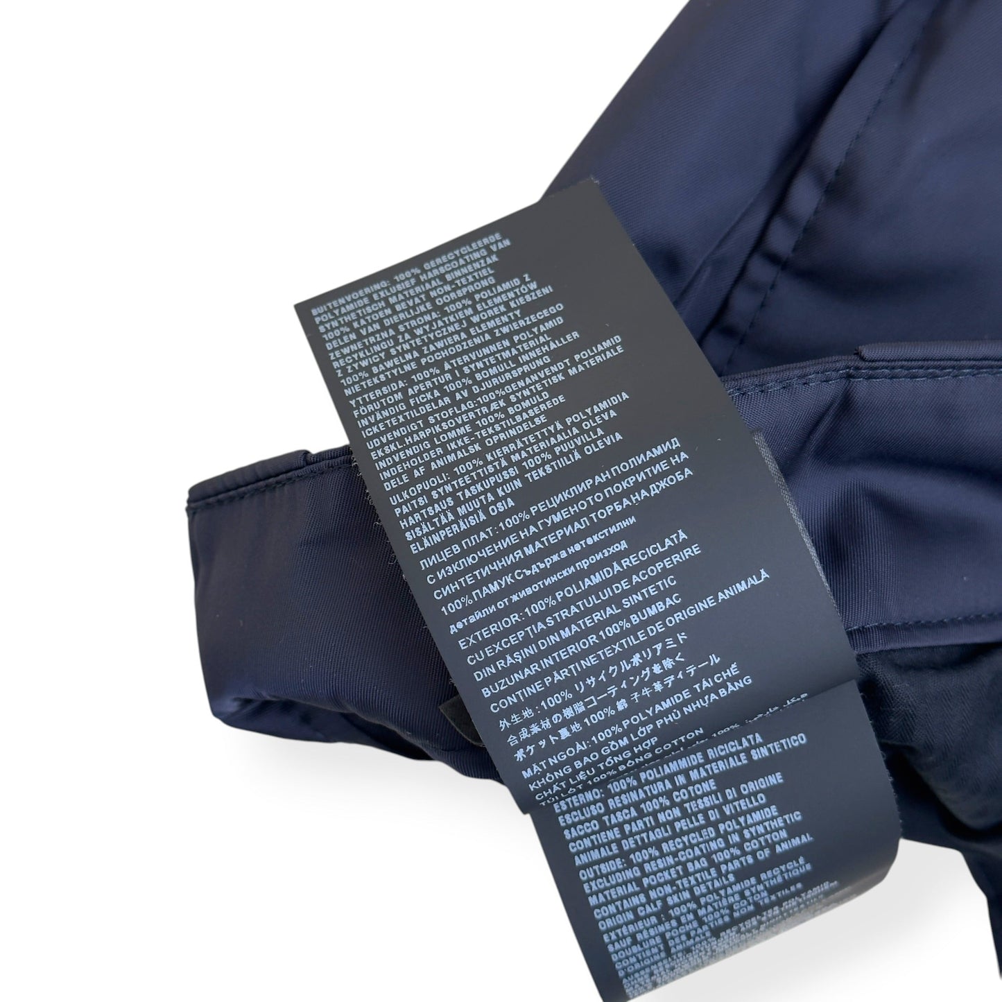 PRADA RE-NYLON LOGO TROUSERS NAVY 54 / XL | XL, Navy