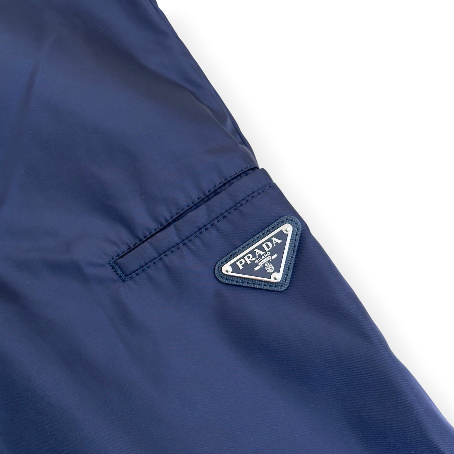 PRADA RE-NYLON LOGO TROUSERS NAVY 54 / XL | XL, Navy