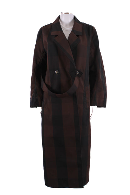 Ganni Coat Brown/ Black 42 | O/S, Black