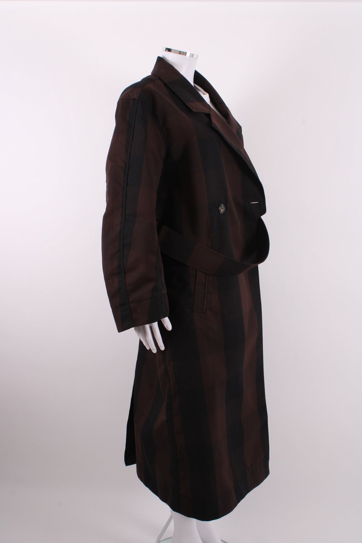 Ganni Coat Brown/ Black 42 | O/S, Black