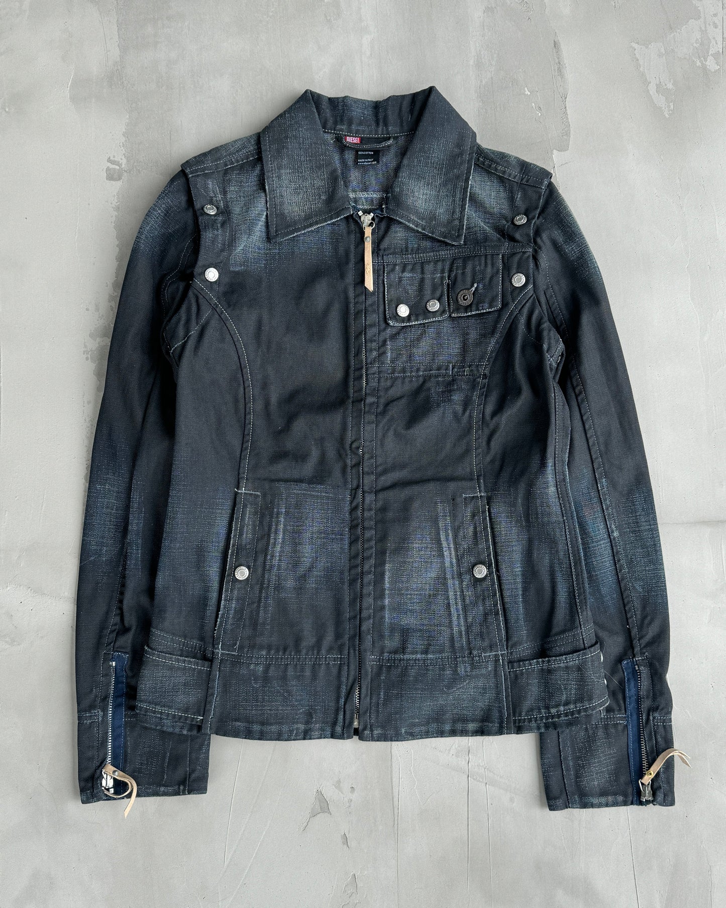 DIESEL 2-IN-1 DENIM JACKET & WAISTCOAT - M | Medium, Blue