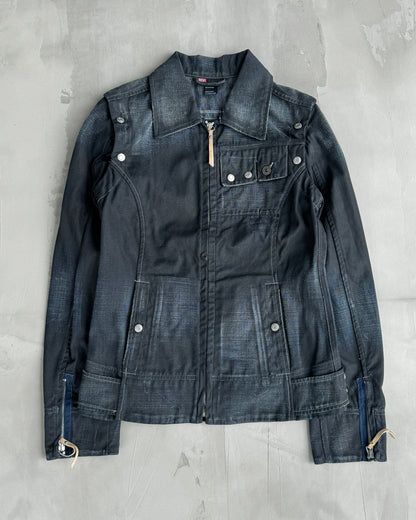 DIESEL 2-IN-1 DENIM JACKET & WAISTCOAT - M | Medium, Blue