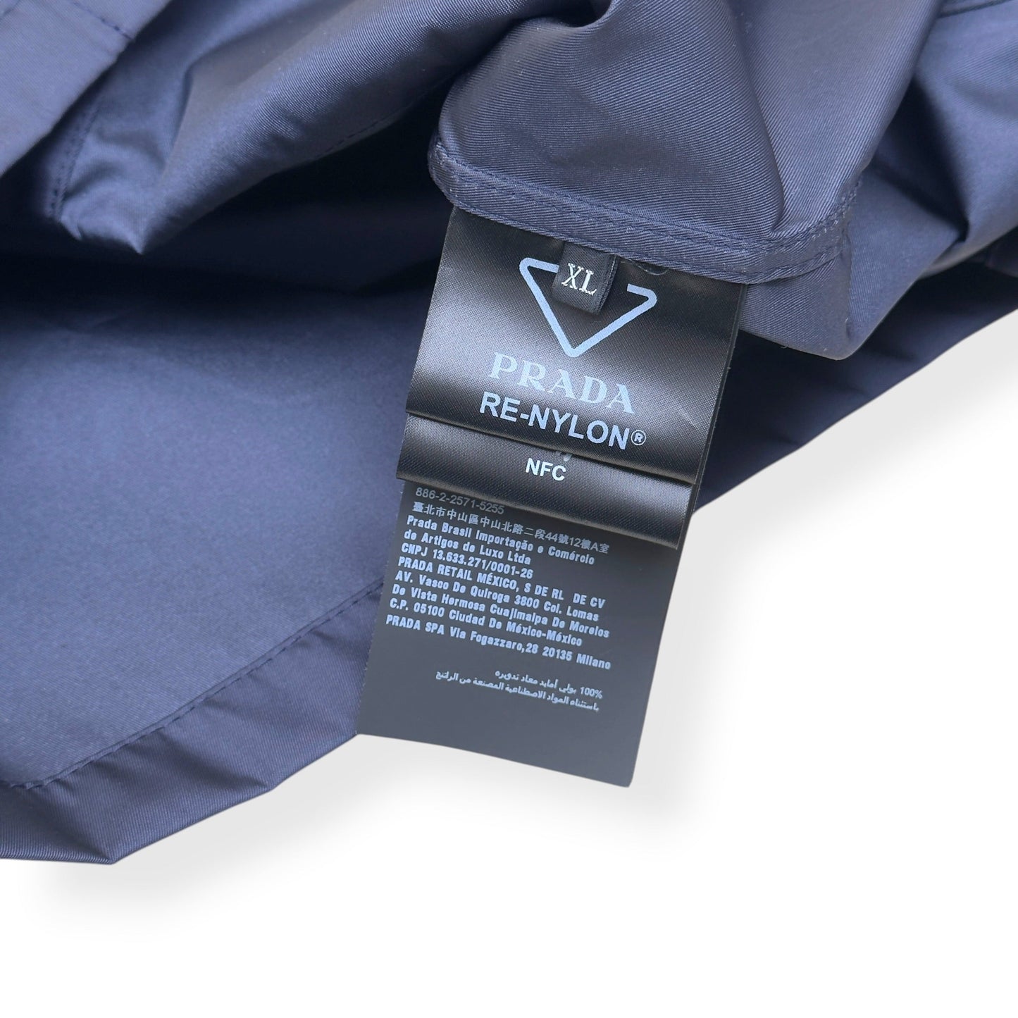 PRADA RE-NYLON DOUBLE POCKET JACKET NAVY XL | XL, Navy