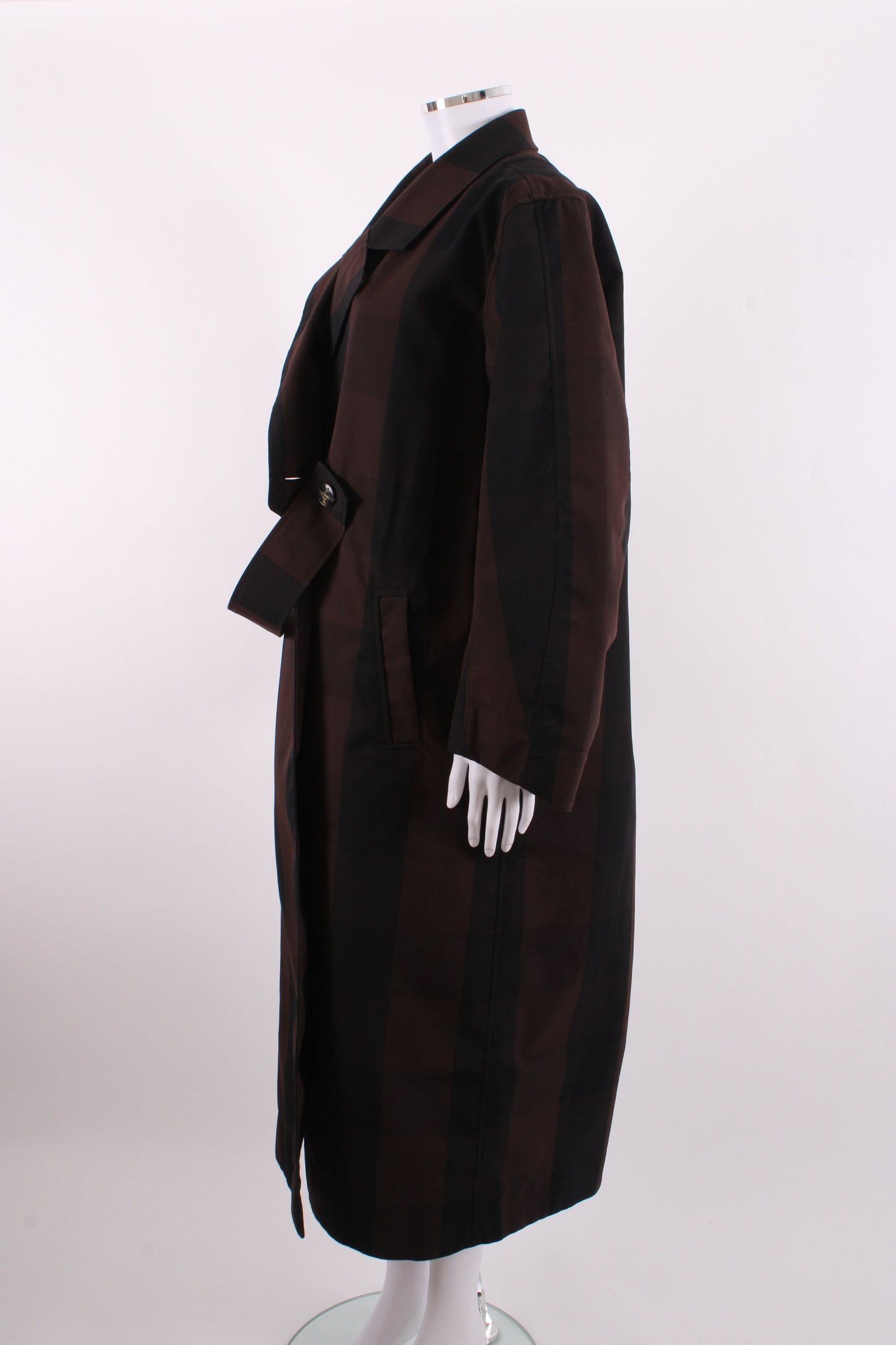 Ganni Coat Brown/ Black 42 | O/S, Black