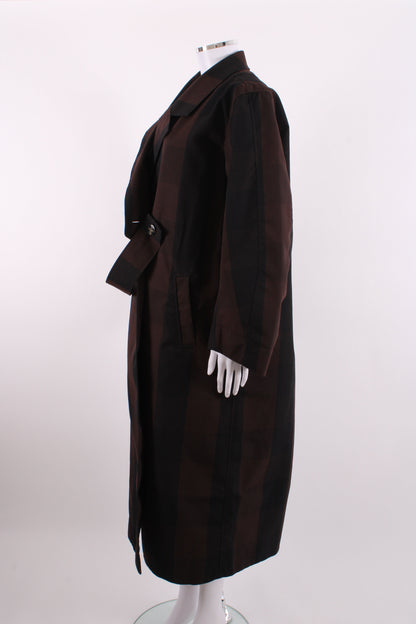 Ganni Coat Brown/ Black 42 | O/S, Black