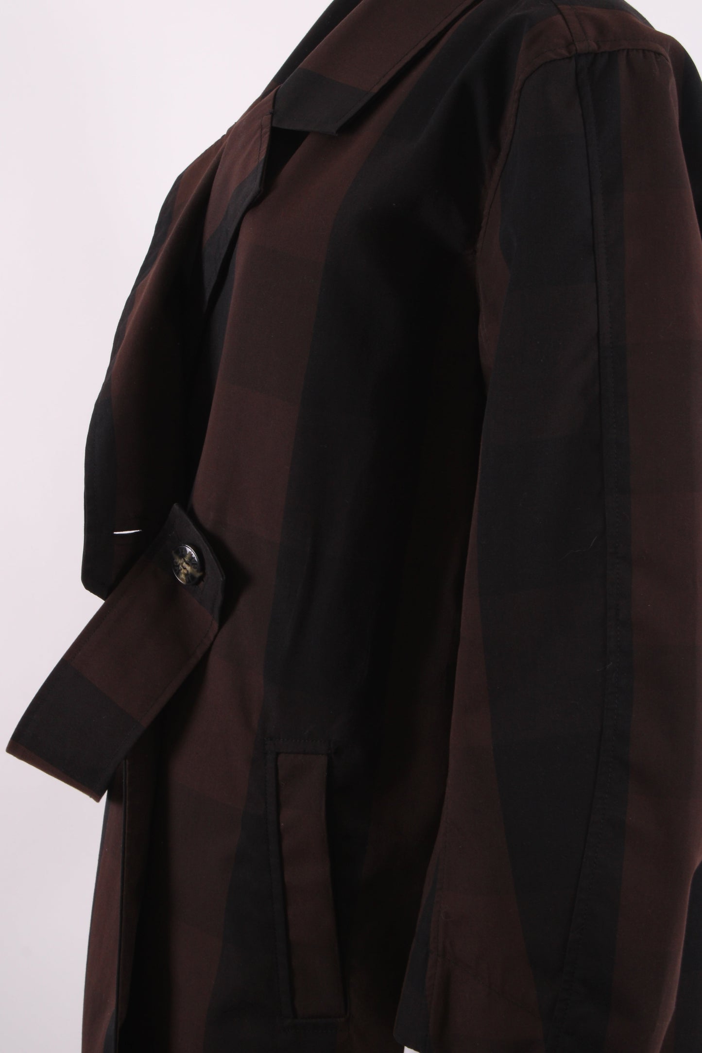 Ganni Coat Brown/ Black 42 | O/S, Black