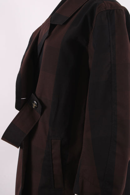Ganni Coat Brown/ Black 42 | O/S, Black