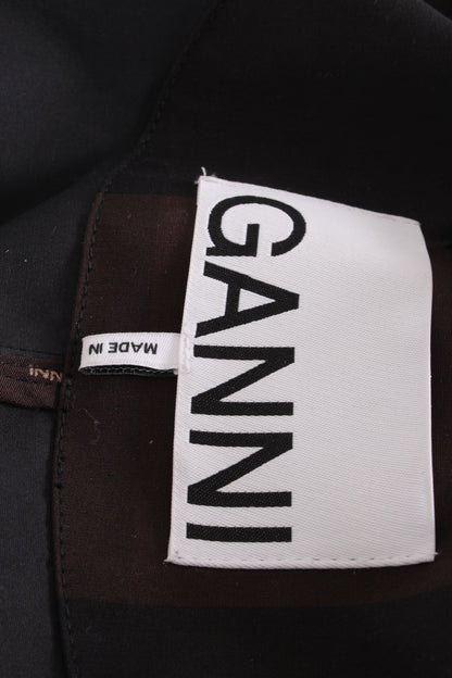 Ganni Coat Brown/ Black 42 | O/S, Black