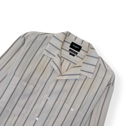 THE KOOPLES JAPANESE FABRIC STRIPED SHIRT CREAM L | Large, Cream