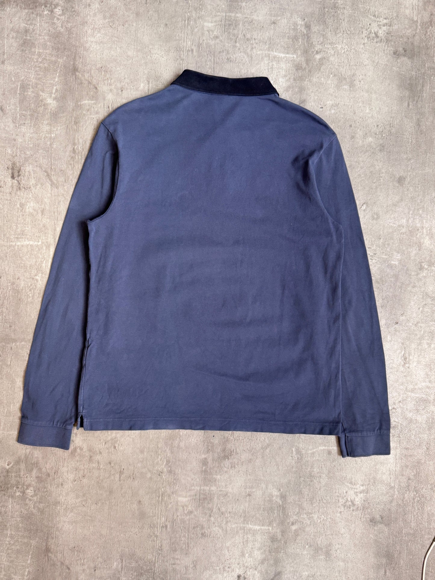Prada Two Tone Long Sleeve Polo Shirt