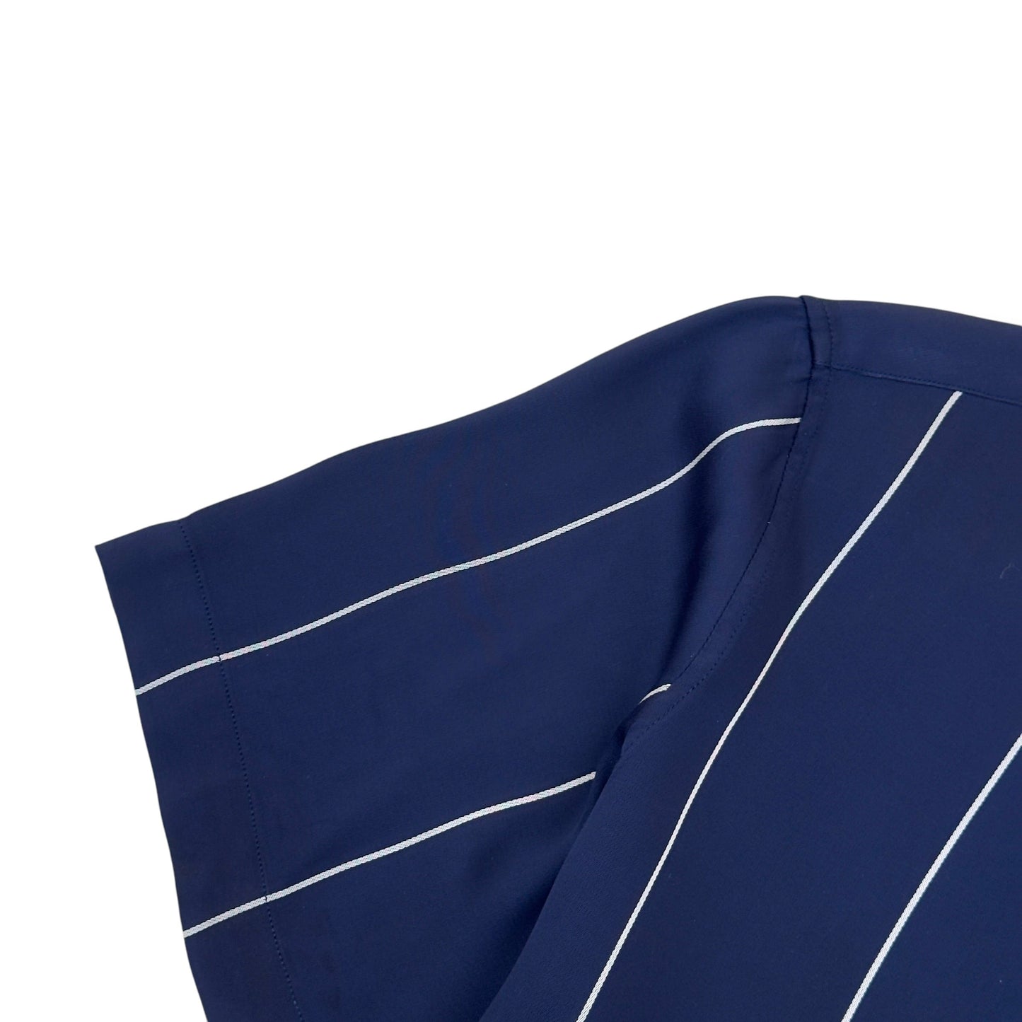SANDRO PARIS STRIPED SHORT SLEEVE SHIRT NAVY L | Large, Navy