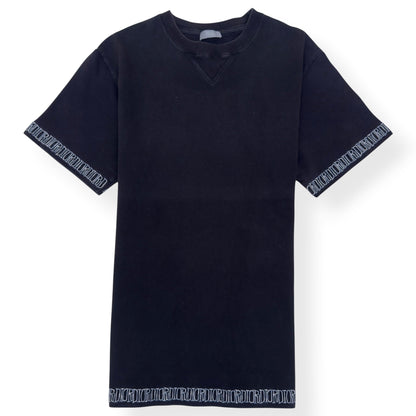 DIOR LOGO EMBROIDERED T-SHIRT BLACK L | Large, Black