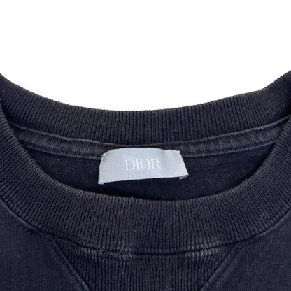DIOR LOGO EMBROIDERED T-SHIRT BLACK L | Large, Black