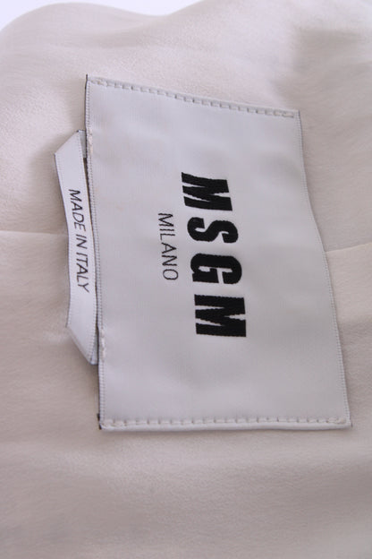 MSGM Check Tweed Blazer White 44 | O/S, Red