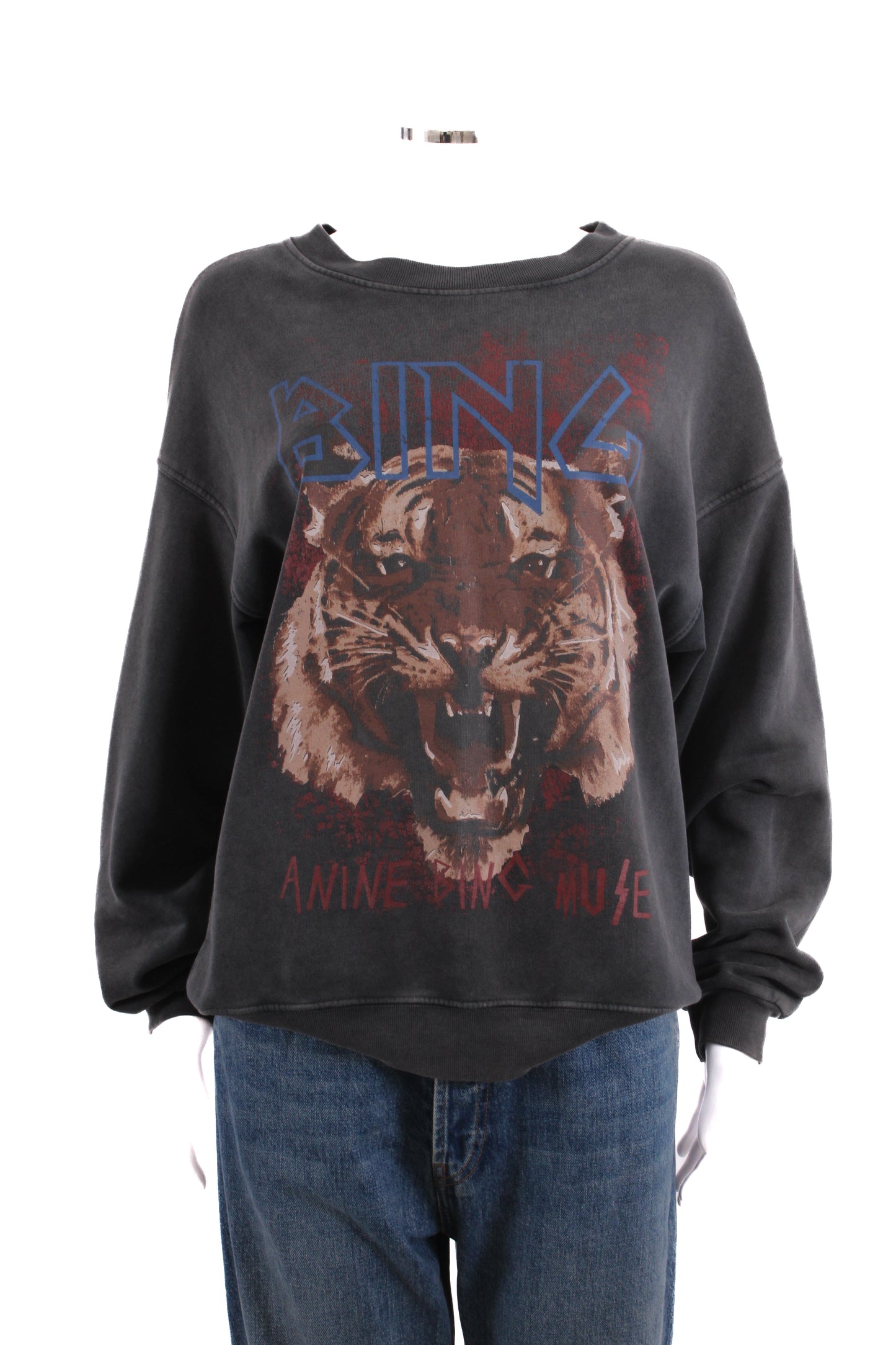 Anine Bing Tiger Logo Sweatshirt Grey M | Medium, Grey