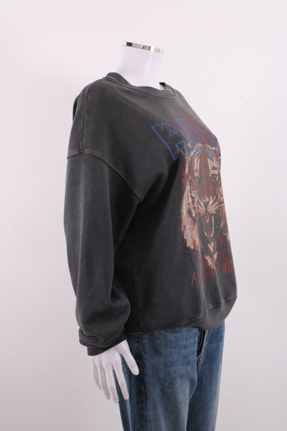 Anine Bing Tiger Logo Sweatshirt Grey M | Medium, Grey