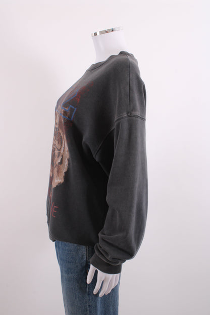 Anine Bing Tiger Logo Sweatshirt Grey M | Medium, Grey