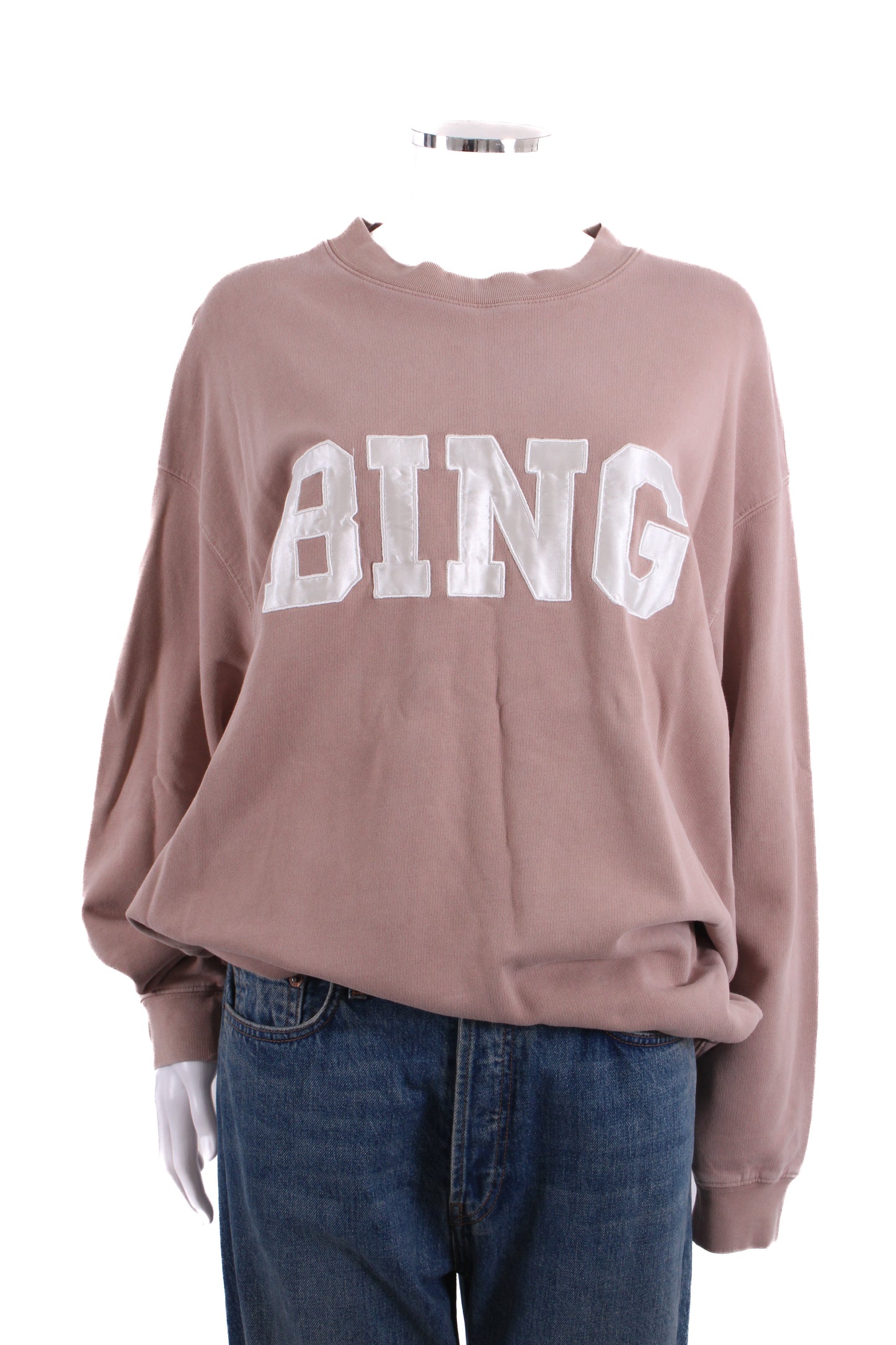Anine Bing Logo Sweatshirt Taupe M | Medium, Taupe