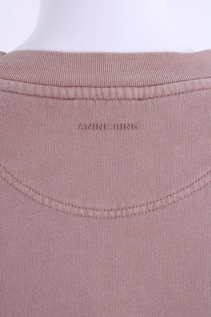 Anine Bing Logo Sweatshirt Taupe M | Medium, Taupe